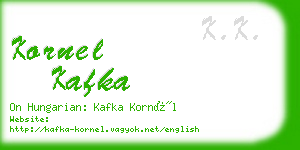 kornel kafka business card